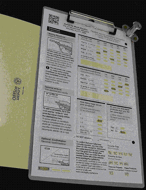 Scantegrity Mock Election at Takoma Park